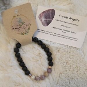 Black and Purple Angelite Bracelet